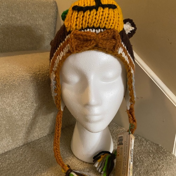 Bundle NEW Artisan HAND KNIT Kids Cold Weather  kids animal Winter Hat Cap - Picture 5 of 16